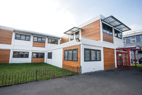 Refurbished modular buildings for teaching block